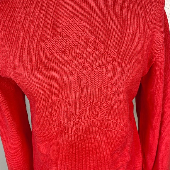 Mickey & Co Sweatshirt Sweater Vintage Crewneck Embroidered Red Disney - Picture 7 of 9